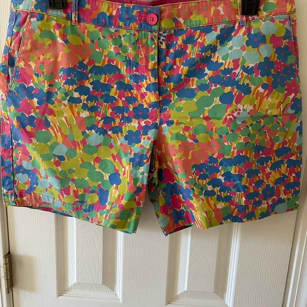 Talbots The Weekend Shorts Size 16P Petite Bright Floral Multicolor